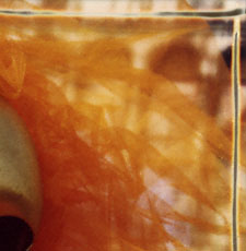 Maschera con velo arancio